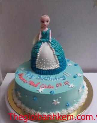 Bánh búp bê công chúa Elsa 3D Mã B2653