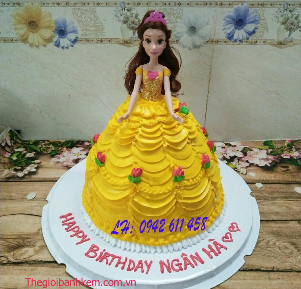 Bánh sinh nhật công chúa Belle 3d Mã B5419