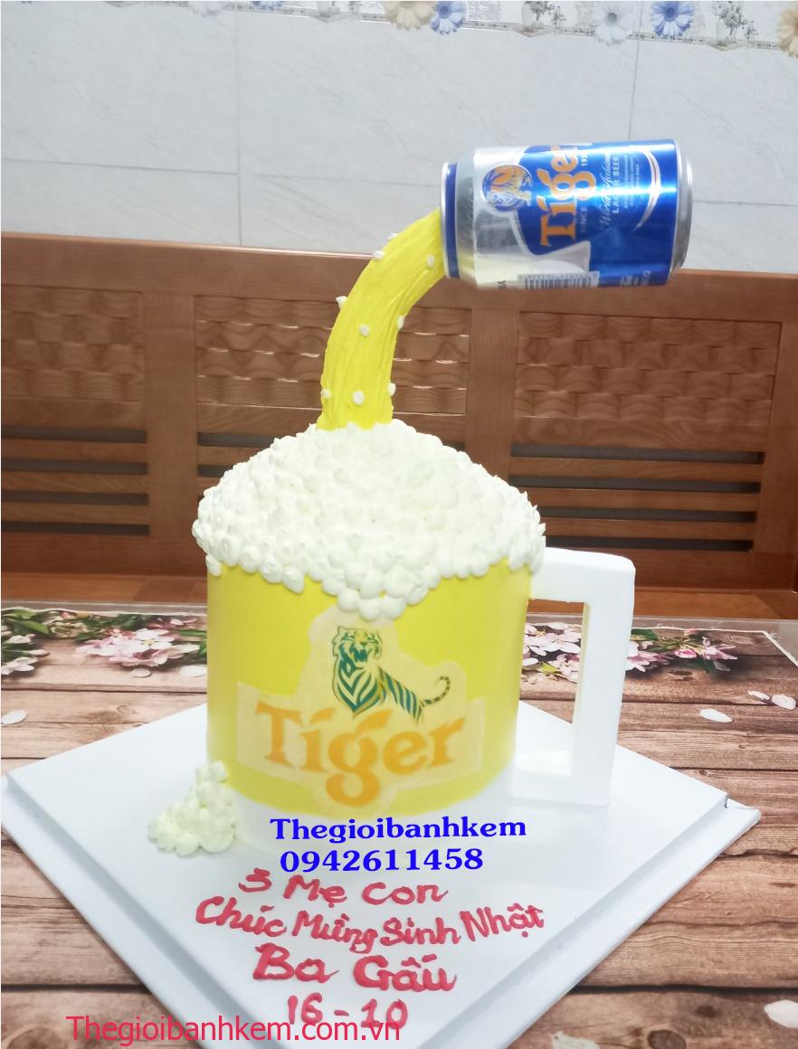 Bánh kem ly bia Tiger mã B13425