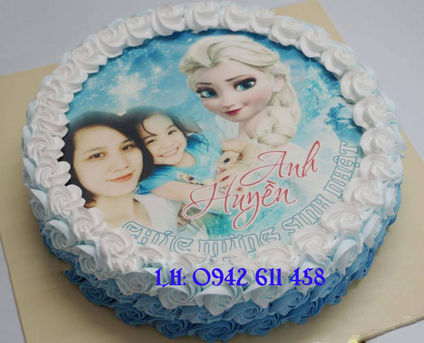 Bánh sinh nhật in ảnh elsa Mã 5381