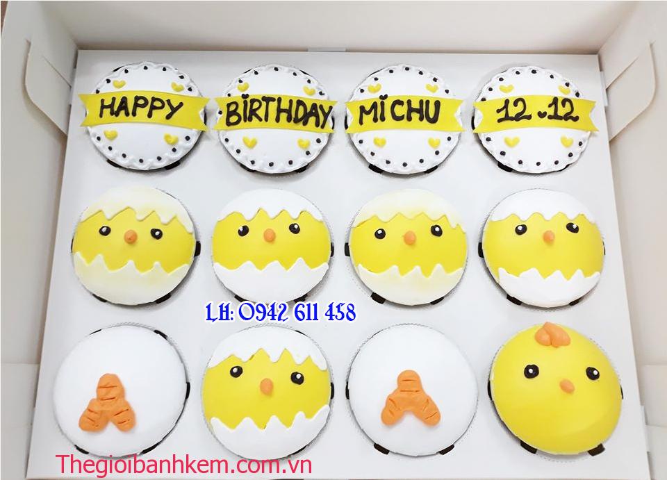 Bánh cupcake con gà Mã CC46